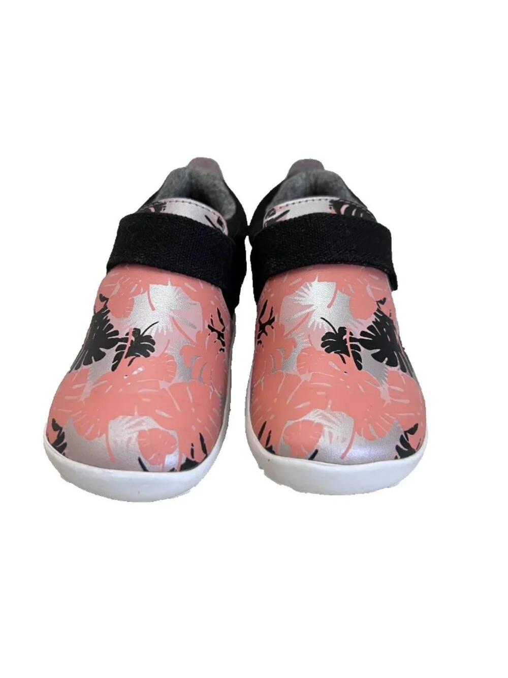 BOBUX I-Walk Grass Court Rainforest Pink Palm Leaf Leather Sneakers EU 22 US 6